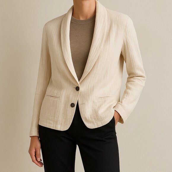 XiRENA Beige Cullen Jacket In Oysterette - Picture 1 of 12